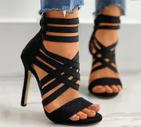 Summer Women Pumps Criss Cross Bandage Sandals High Thin Heels Pointed Toe Gladiator Party Sexy Female Prom Shoes 2109079252693