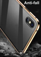 Magnetic Metal Cases For Iphone Phone Case Peep Tempered Private Cover 13 12 11 Pro Max XS Max Prevent The For 13Pro 12Pro