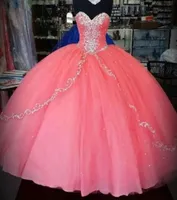 History Coral Quinceanera Dresses 2019 New Unique Cheap Quinceanera Gowns Ruffles Layers Tulle Sweetheart For 15 Years Party Ball 6826516