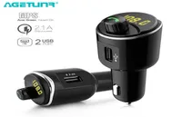 T21 Bluetooth Car Kit Hands Set FM Transmitter MP3 Music Player 5V 21A Dual 2 USB Car Charger Support USB Music9831977