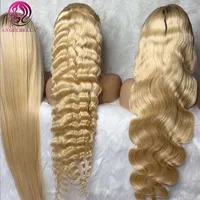 Headwear Accessories Other High Quality 613 Natural Peruvian Virgin Hair Highlighted 360 Frontal Lace Front Closure Blonde Wigs