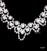 Rhinestone Bridal Jewelry Sets Earrings Necklace Crystal Bridal Prom Party Pageant Girls Wedding Accessories 150361370234