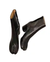 Boot Split Toe Femmes Ninja Tabi Femme Brand de cuir de cheville Degne MM6 Round Heel Shoe Lady 75cm 35cm 2208055352686