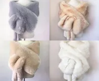 2019 New Bridal Stick Wraps Colorful Faux Fur Shawl Women Winter Winter For Girl Prom Cocktail Party Cheap in Stock7201302