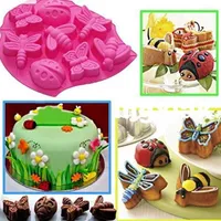 Baking Tools Insect Bee  Shape Cake Mold Silicone Candy Jelly Chocolate Mould Decorator