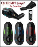 3 Colors Car Kit MP3 Player Wireless car FM Transmitter Radio transmiter With USB SD MMC Remote Control DHL6019681