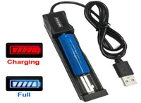 Интеллектуальный USB 37V LIION Universal Battery Charger Одиночный слот подходит для 18650 26650 32650 18500 14500 Перезаряженный D4 UM28092787