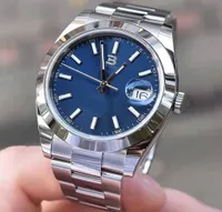 2023 homens assistem safira cinza bastão de 41mm azul relógio liso de homens relógios automáticos Mechanical Montre de Luxe Watches Oyster Band Wrsitwatches