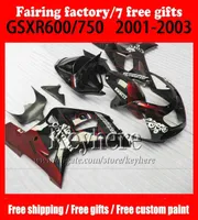 Custom Fairing kit for SUZUKI k1 GSXR 600750 2001 2002 2003 Corona red black fairings motobike set GSXR600 GSXR750 01 02 03 NJ14 6969863