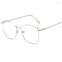 Sunglasses Frames 2022 Retro Vintage Reading Eyewear Women Metal Glasses Frame Fashion Ladies Shield Clear Lens Leisure