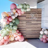 Christmas Decorations 129Pcs Pink Mix Avocado Green Color Latex Balloons Garland Kit Balloon Arch Wedding Decorations Baby Shower Home Decors Globos 221128