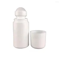 Storage Bottles 100ml White Roll Plastic Bottle Empty Roller 100CC Roll-on Ball Deodorant Perfume Lotion Light Container