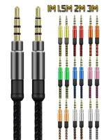 1m 15m 2m 3m 35mm fabric Braided Nylon Jack Male Car Aux Audio Cables Wire For Samsung Tablet pc mp32498374