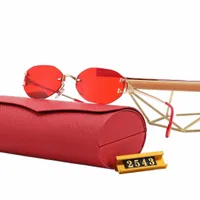 남성을위한 디자이너 선글라스 남성 육각 곡선 비치 여성 림리스 안경 유명한 클래식 레트로 럭셔리 브랜드 안경 디자인 여성 선글라스 Gafas de Sol