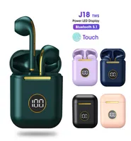 New J18 TWS Wireless Bluetooth Headphones Gaming Headset Sport Earbuds For Android iOS Smartphones Touch Control Earphones8216133