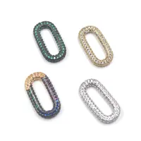10pcs couleur zirconia charmes ronde record de bracelet raccorde collier géométrique pendentif pour la fabrication de bijoux de bricolage