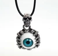 Nuevos collares de ojales demonios colgantes punk cr￡neo colgante collar personalizado residente vintage collares de ojo malvado6121676