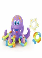 Baby Bath Toys Play Water OctopusToys Funny Floating Ring Toss Game Educational Bathtub Bath Toy for Kids Girl Boy Children Gift 2