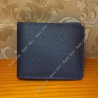 Fashion Designer Mens MULTIPLE WALLET 100% Genuine Leather men wallets Short Billfold Brown Card holder Original Man Top Quality L262n