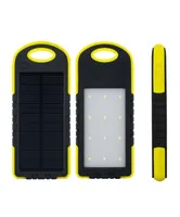 8000mAh Solar Charger Solar Power Bank Waterproof Solar Panel Battery Chargers with LED Camping flashlight ourdoor lamp5089404