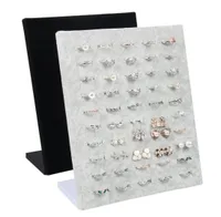 BlackGray Velvet display Case Jewelry Ring Displays Stand Board Holder Storage Box Plate Organizer 201023CM 2205102543200