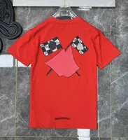 Lüks Klasik Erkek Tişörtleri Tişört Marka Kalp Kalp Tees Erkek Sanskrit Mektup Kromları Kısa Kollu At Nalı Çift T-Shirts Tasarımcı Polos Tshirts 5B1P