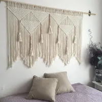 Christmas Decorations Macrame Wall Hanging Handwoven Bohemian Cotton Rope Boho Tapestry Home Decor Boho Bohemian Woven Tapestry Wall Art Macrame Decor 221129