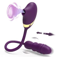 Masseur de jouets sexuels Sohimi Clitoral Thursting Sucking Vibrator Clitoris Tongue Plugor Stimulateur Vaginal Femmes Masturbator Toys for Woman