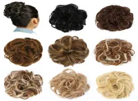 Chignon Hair Bun Hairpiece Curly Hair Scrunchie Extensions Brown Brown Black Heattance Synthetic Synthetic Synthetic for Women Hair 9937221