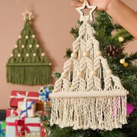 Christmas Decorations Boho Wall Art Macrame Xmas Holiday Hanging Chrismas Tree Gift 221129
