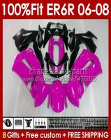 OEM glossy pink Bodys Kit For KAWASAKI NINJA 650R ER6 650 R ER 6 F 0608 Bodywork 139No10 650R ER 6F 650RER6F ER6F 2006 2007 27674675