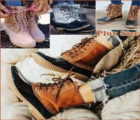 Women039S Lady Duck Boot with Zipper Rubber Rubber Sole Boots Lace Up Ongle Fur Winter Women Shoes Q12166737904