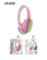 2021 Decompression Creative Silicone Headset Toy Fidget Wireless Headphone Tie Dye6556523