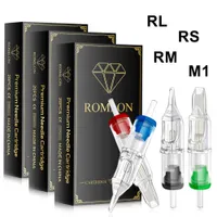 Tattoo Needles Romlon Cartridge Disposable Sterilized RL RS RM M1 for Machine Supply 100 80 20 10PCS 221129