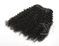 VMAE Peruvian Afro Kinky Curly Clip in Human Hair Extension 3A 3B 3C 4A 4B 4C Clip in 120g Natural Color8569824