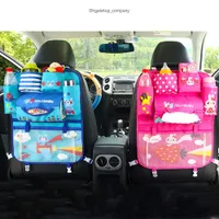 Cartoon Car Seat Back Organizer Multi-Pocket Storage Bag Tablet Holder Auto Interior Accessories Stowing Tidying