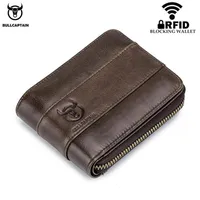 Bullcaptain New Arrival Male Rfid Leather Wallet Men Wallet Cowhide Coin Purse Slim Designer Brand Billetera Para Hombres250V