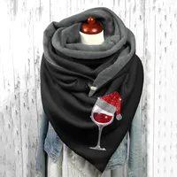 Scarves Womens Autumn And Winter Fashion Scarf Cotton Warm Headscarf Christmas Print Chiffon Bossom Girls