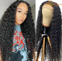 30inch Brazilian Water Wave Lace Frontal Wigs 250 Density 4X4 Lace closure Human Hair Wig Natural Color7766302