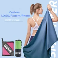 Asciugamano sportivo in microfibra personalizzato con cappuccio palestra fitness yoga golf da nuoto viaggio super sudore assorbente rapido spin-asciugamano a sabbia morbida a sabbia gratis asciugamani da spiaggia solido solido
