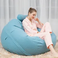 Chair Covers Fabric Sofa Creative Bean Bag Cover Home Living Room Bedroom Furniture Leisure Comfortable Folding Without Filling