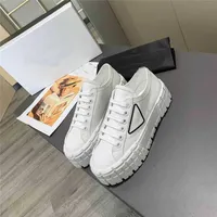 47% discountDesigner Sneakers Gabardine Nylon Casual Shoes Brand Wheel Trainers Luxury Canvas Sneaker Fashion Platform Solid Heighten Shoe