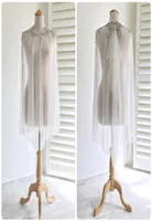2019 Real Picture Breded Wedding Wrap Lace Soft Tulle Fashion Fashion Custom Made Cheap Bridal Vestes pour la robe de mari￩e boh￨me5087290