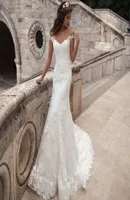 High Quality Illusion Cap Sleeve Mermaid Wedding Dress Romantic Lace Appliques Corset Bridal Gown Custom Made Vestidos de Novia wi5329730
