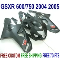 customize ABS fairing kit for SUZUKI GSXR600 GSXR750 2004 2005 K4 GSXR 600 750 04 05 all matte black fairings set FG677173307