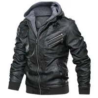 Men's Leather Faux Drop Oblique Zipper Motorcycle Jacket Brand Military Autumn Pu Jackets Coat European size S-5XL 221129