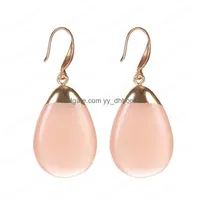 Dangle Chandelier Korean Fashion Smooth Pink Green Suger Color Resin Earrings Copper Hook Inlay Kawaii For Women Accesorios Mujer Dhntm