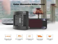4 LED Solar Mosquito Killer Lamp Electric Shock Insect Zapper Fly Trap Light Bug Physical Attractant Black4668105