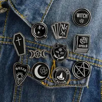 Witch ouija Moon Tarot Book New Goth Style Pins Pins Badge Denim Judge Jewelry Gifts Brouches for Women Men 167 T24350886