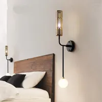 Wall Lamps Modern Ins Led Nordic Living Room Sconce Creative Mirror Front Light Lights Aisle Bedroom Decor Fixtures